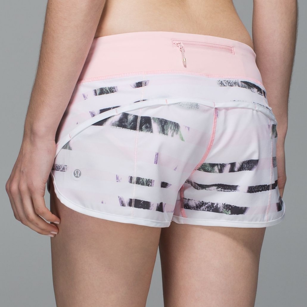Lululemon sunset stripped speed shorts